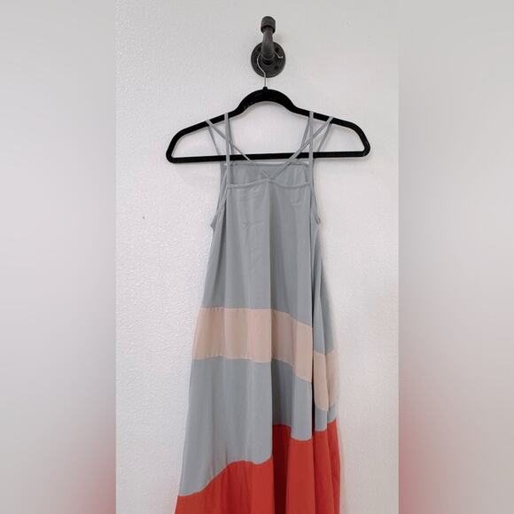 ASOS Silk Colorblock High Low Dress Womens Sz 2 - Picture 6 of 7